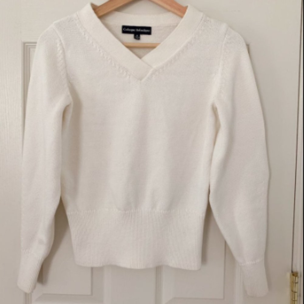 Catherine Malandrino V Neck Sweater ivory